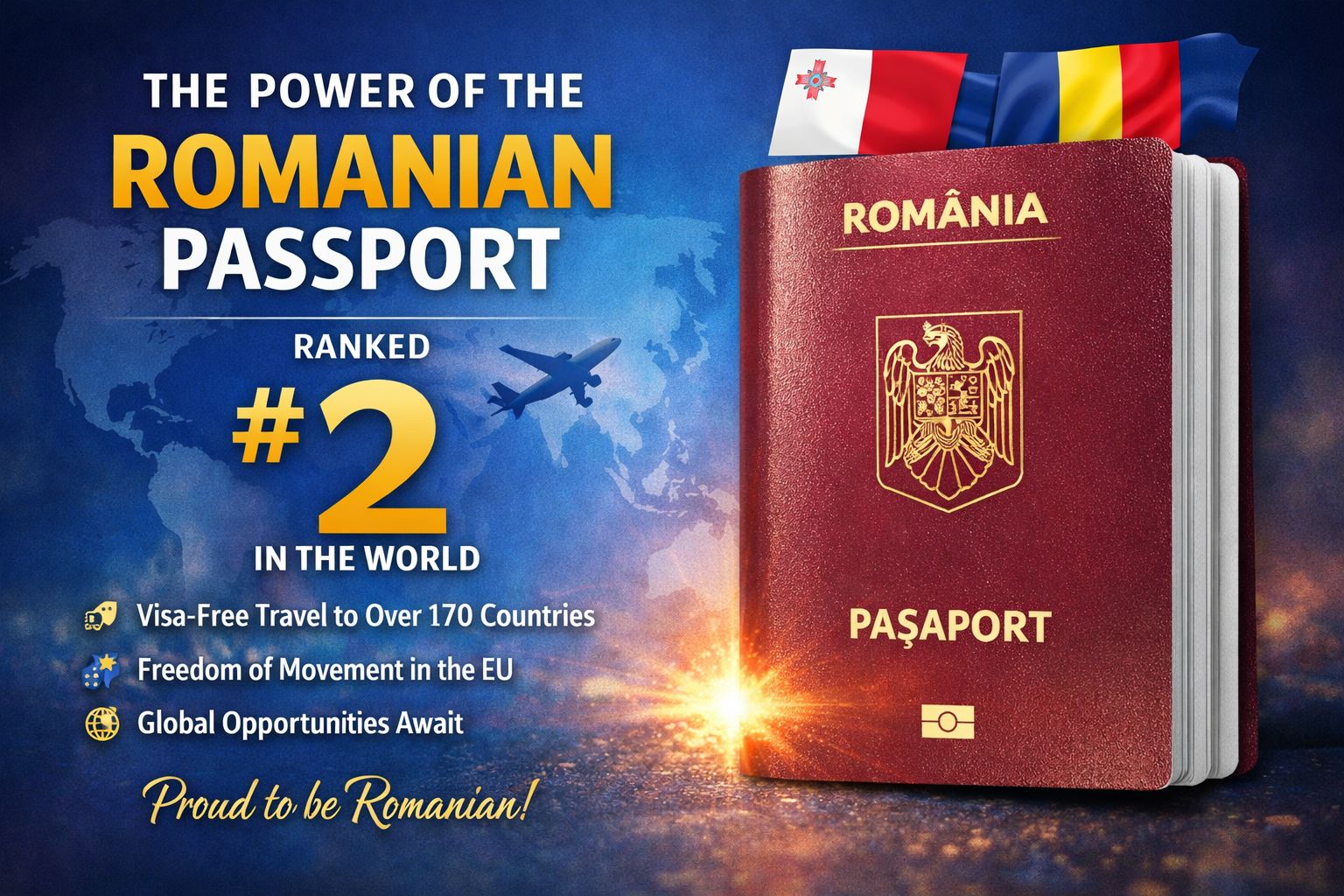 Romanian Passport Ranked #2